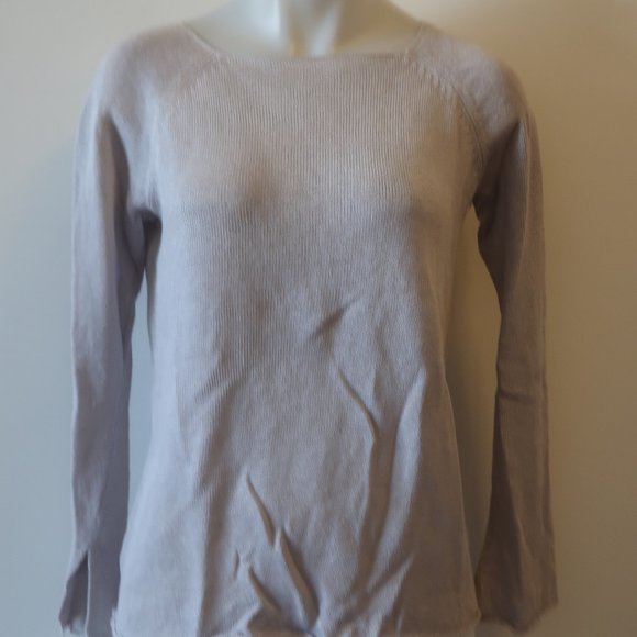 LISA TODD LINEN RIBBON LACE UP PULLOVER SWEATER M* - Picture 4 of 15